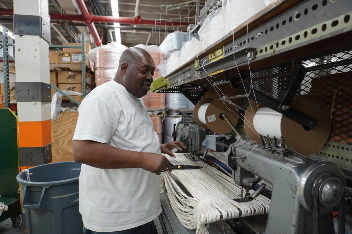 At #Alphapointe, our products have stories.  For six years Dwayne has worked with
<a href="/Alphapointe/">Alphapointe</a> in Queens, NY and now runs the loop machine in the Mops Department. “Coming to Alphapointe was a blessing,” he said. “It took a lot of pressure off of me emotionally and spiritually.”