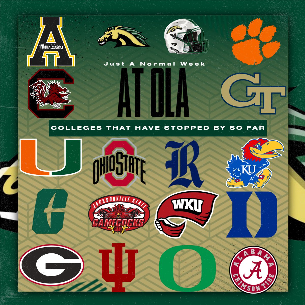 Traffic has been BUSY so far through 3 days of spring! #OlaFootball #EarnedNotGiven