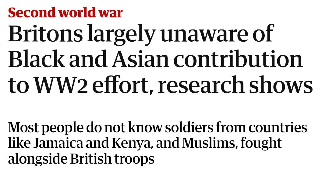 WW2 is the foundation myth for the modern British state - an empire mired in sin and poverty redeemed itself through war against racism, and was turned into a prosperous modern state by the Windrush migrants who came to build the NHS - so it makes sense that the narrative has to