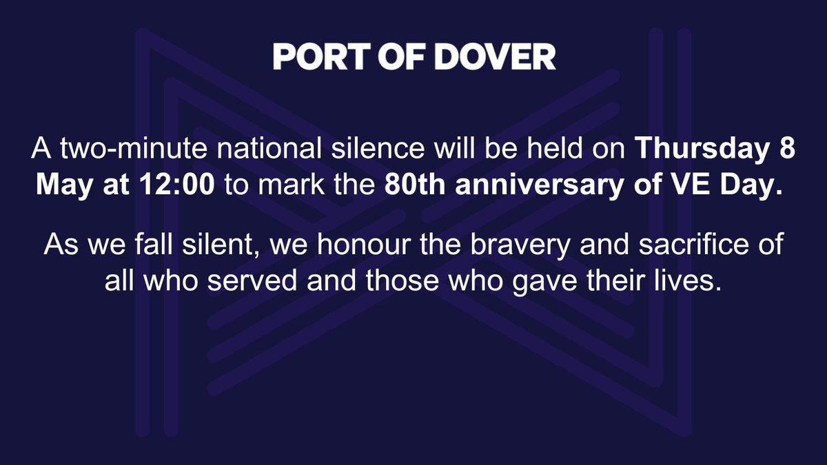 🕊️Two-minute National Silence to Commemorate the 80th Anniversary of VE Day.