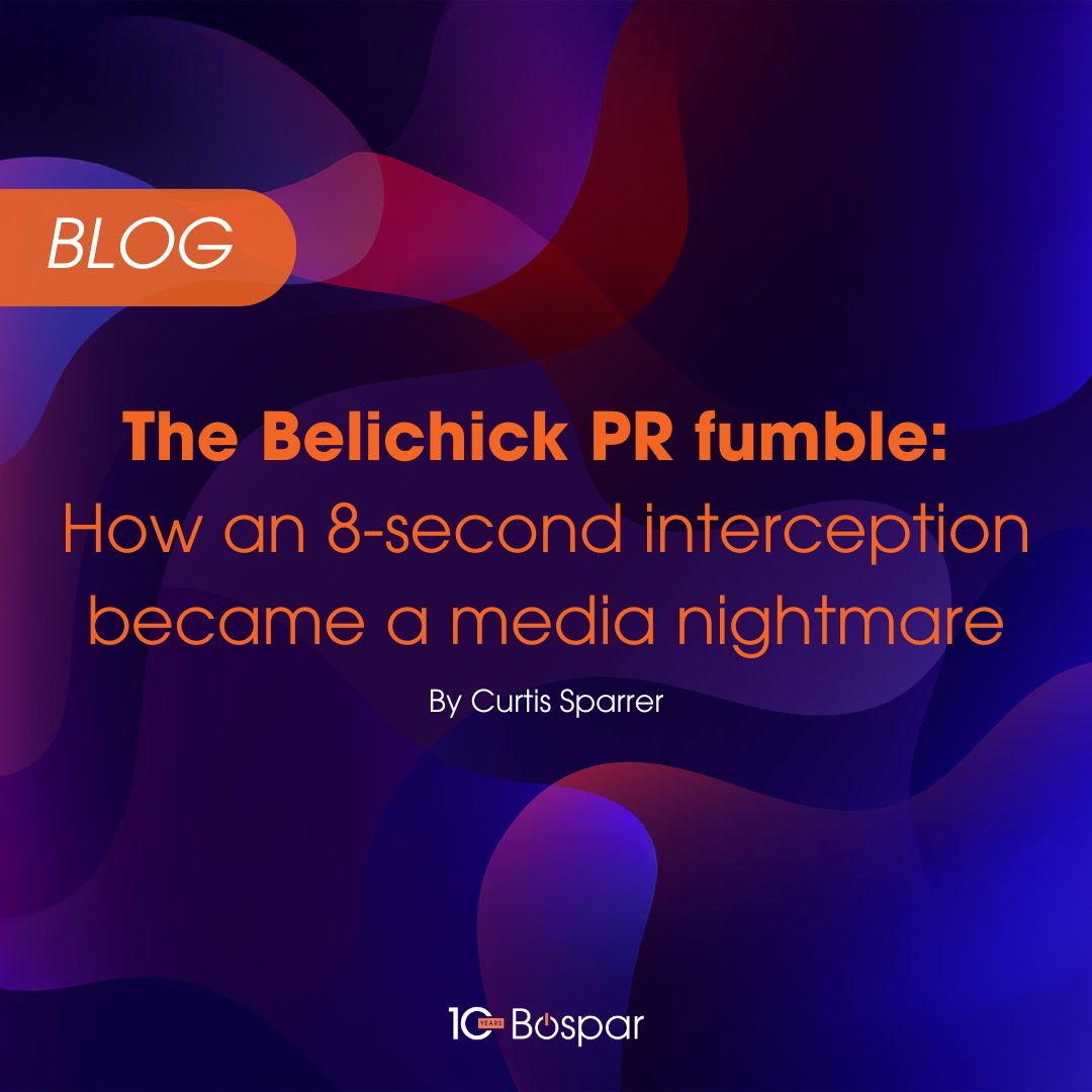 Bospar PR (@bosparpr) on Twitter photo Bill Belichick wasn't on <a href="/thatcurtis/">Curtis Sparrer</a>' radar until an eight-second #media disaster broke his sports-free bubble of startup #tech news, business reports, and political coverage.
Curtis details the masterclass in what not to do during media appearances.
🖥️bit.ly/4mi1pAu Bill Belichick wasn't on <a href="/thatcurtis/">Curtis Sparrer</a>' radar until an eight-second #media disaster broke his sports-free bubble of startup #tech news, business reports, and political coverage.
Curtis details the masterclass in what not to do during media appearances.
🖥️bit.ly/4mi1pAu