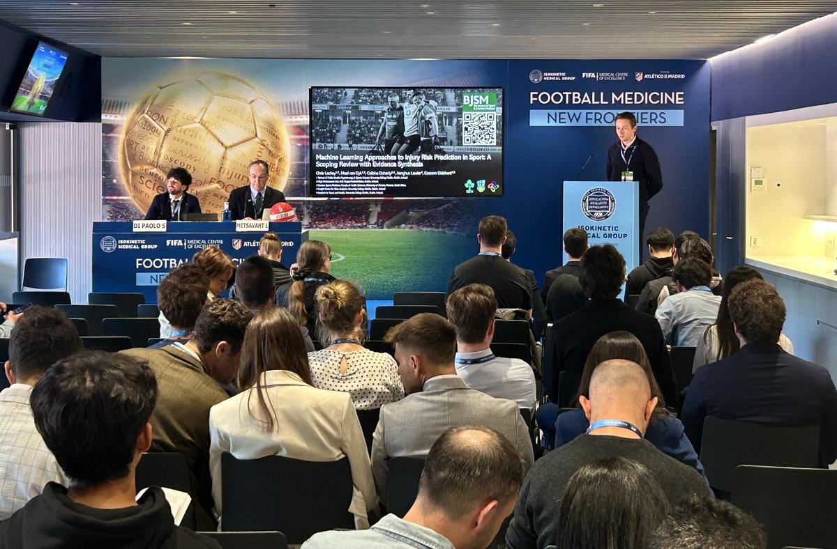 chrisleckey_'s tweet image. Enjoyable week presenting in Madrid & London
๐ช๐ธโฝ๏ธ Scoping review findings on ML for sports injury risk analysis @footballmed
๐ฌ๐ง๐ฆ The role of ML & computer vision in sport at #STACSummit
Thanks @NicolvanDyk @EamonnDelahunt @DohertyCailbhe @aonghuslawlor @IrishResearch @IrishRugby