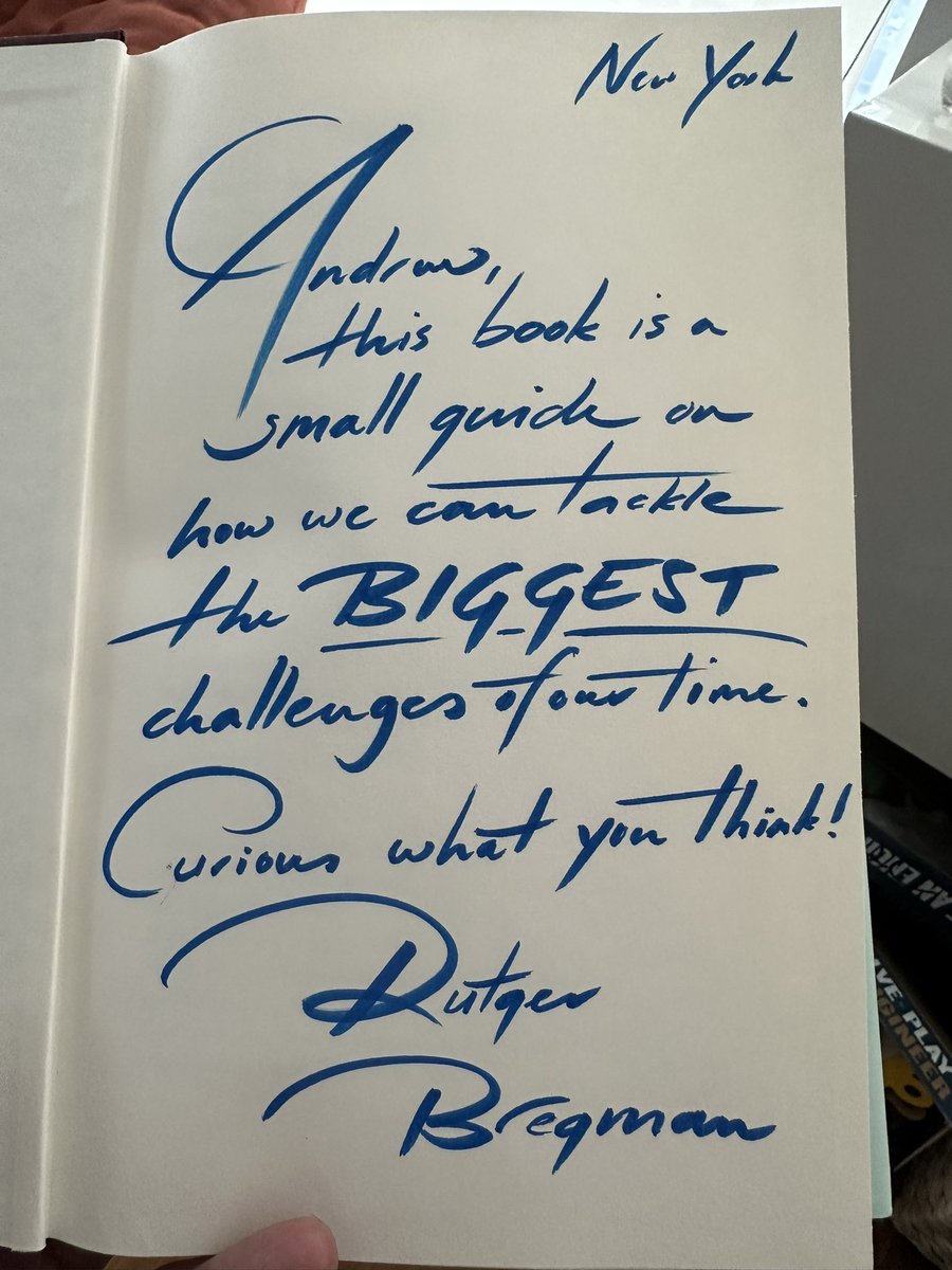 Andrew Yang🧢⬆️🇺🇸 (@andrewyang) on Twitter photo “Moral Ambition” by <a href="/rcbregman/">Rutger Bregman</a> arrives today in the US! That man has the best handwriting I’ve ever seen. 😀 Congrats Rutger the world definitely needs more moral ambition. rutgerbregman.com/books/moral-am… “Moral Ambition” by <a href="/rcbregman/">Rutger Bregman</a> arrives today in the US! That man has the best handwriting I’ve ever seen. 😀 Congrats Rutger the world definitely needs more moral ambition. rutgerbregman.com/books/moral-am…
