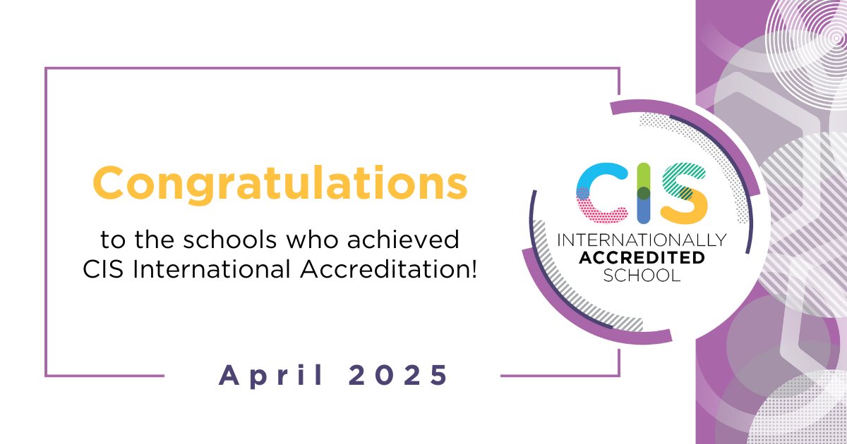 CISEducation's tweet image. Achieving CIS International Accreditation demonstrates that your school provides high-quality international education as an effective & agile learning organization.
Congratulations to the following schools on their achievement last month bit.ly/3XLbAS4