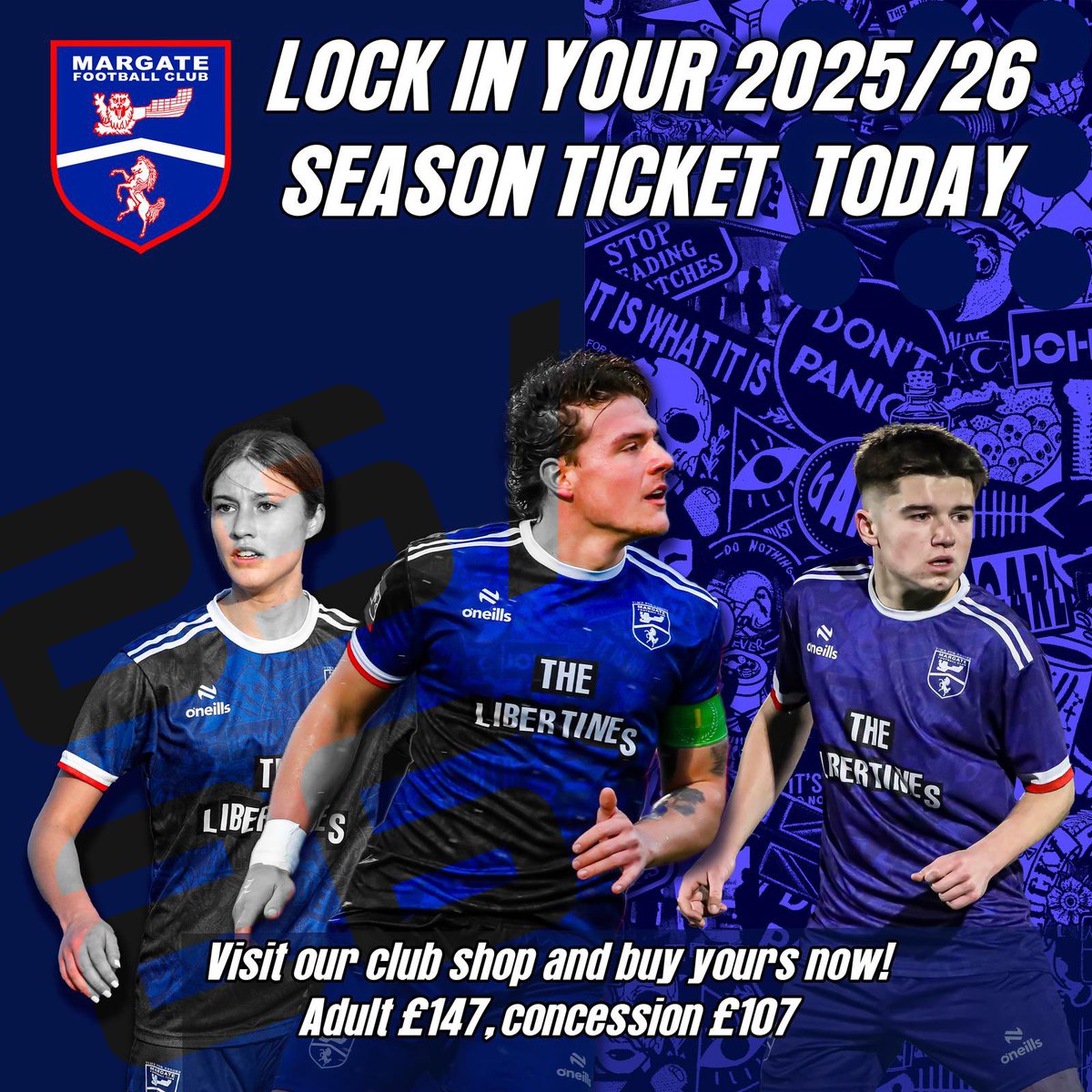 Key players are in for next season, are you? Get your season ticket for the SAME PRICE as last year’s! 🙌

Click the link below to get yours👇

🔗 margatefc.ktckts.com/package/mar252…

#UpTheGate