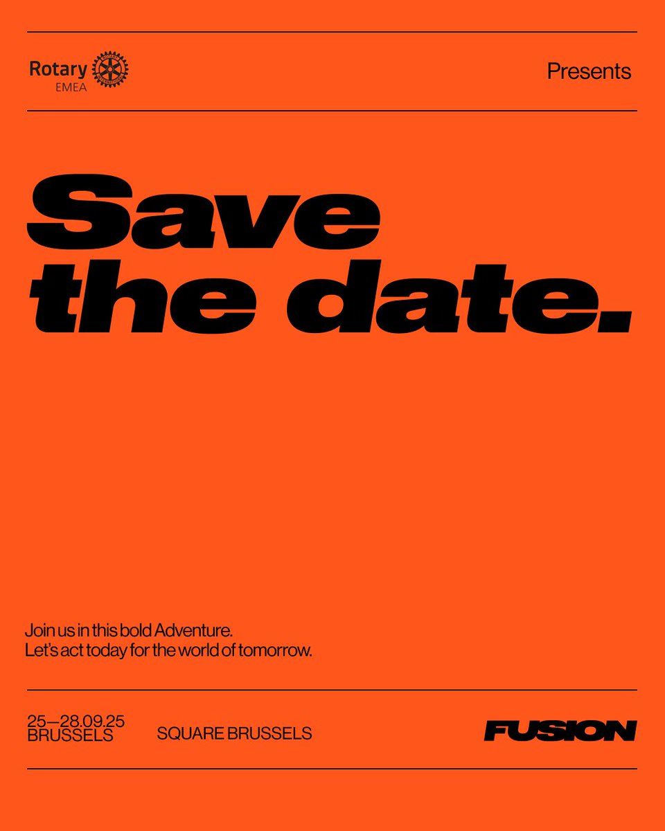 Fusion: Ein neues Summit für Europa, den Nahen Osten und Afrika

📅 25.–28. September 2025
📍 Brüssel, Belgien

Zum ersten Mal bringt ein Summit Rotary-Mitglieder und engagierte Changemaker aus ganz Europa, dem Nahen Osten und Afrika zusammen.

🔗 Infos: rotary-fusion-summit.org