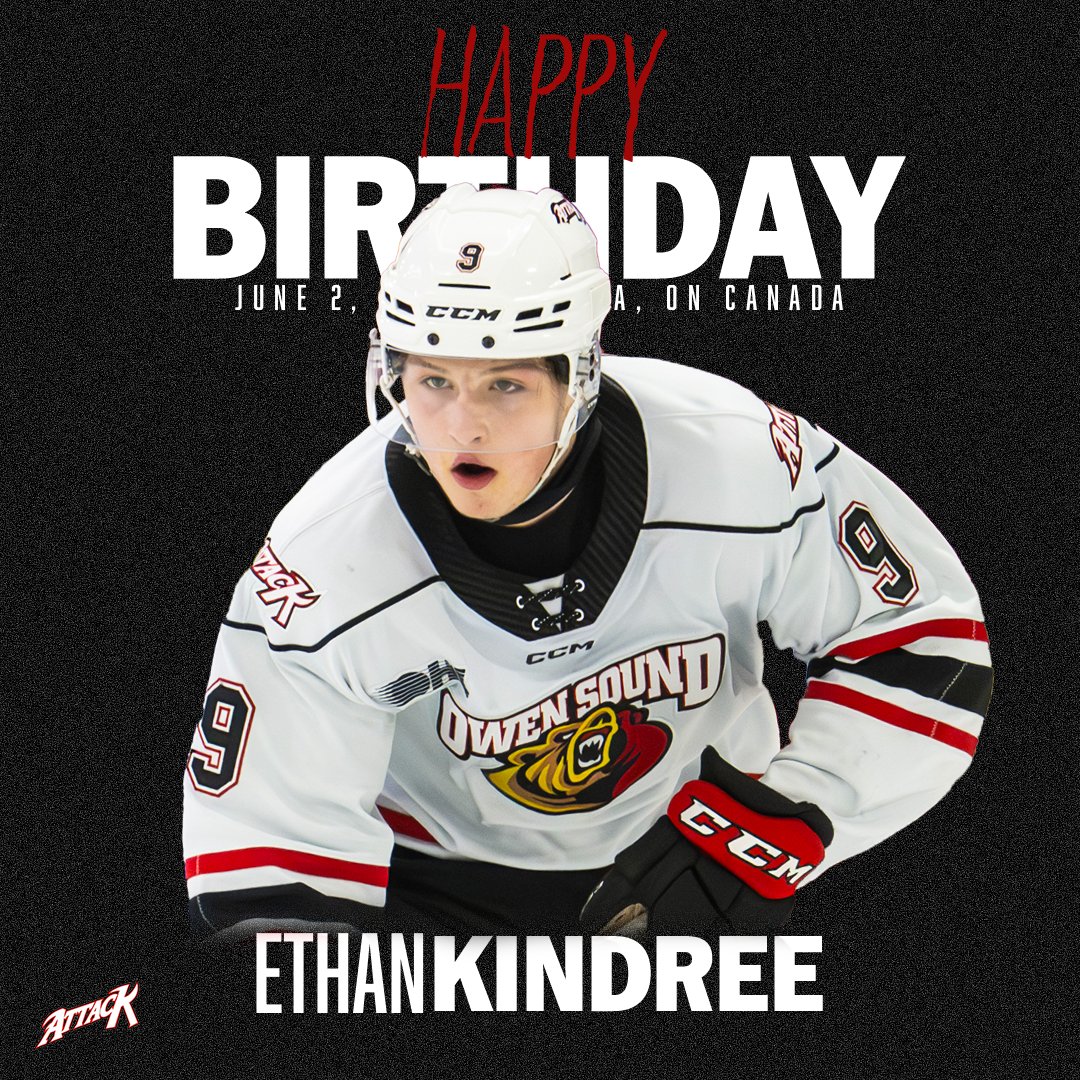Attack family, help us in wishing Ethan Kindree a very happy birthday!🐻🎉

#OwenSoundAttack #AlwaysAttack