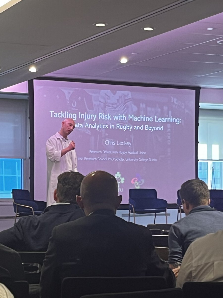 Chris Leckey (@chrisleckey_) on Twitter photo Enjoyable week presenting in Madrid & London
🇪🇸⚽️ Scoping review findings on ML for sports injury risk analysis <a href="/footballmed/">Isokinetic Conference</a>
🇬🇧🏦 The role of ML & computer vision in sport at #STACSummit
Thanks <a href="/NicolvanDyk/">Nicol van Dyk</a> <a href="/EamonnDelahunt/">Eamonn Delahunt</a> <a href="/DohertyCailbhe/">Dr Cailbhe Doherty</a> <a href="/aonghuslawlor/">Aonghus Lawlor</a> <a href="/IrishResearch/">We are now Research Ireland</a> <a href="/IrishRugby/">Irish Rugby</a> Enjoyable week presenting in Madrid & London
🇪🇸⚽️ Scoping review findings on ML for sports injury risk analysis <a href="/footballmed/">Isokinetic Conference</a>
🇬🇧🏦 The role of ML & computer vision in sport at #STACSummit
Thanks <a href="/NicolvanDyk/">Nicol van Dyk</a> <a href="/EamonnDelahunt/">Eamonn Delahunt</a> <a href="/DohertyCailbhe/">Dr Cailbhe Doherty</a> <a href="/aonghuslawlor/">Aonghus Lawlor</a> <a href="/IrishResearch/">We are now Research Ireland</a> <a href="/IrishRugby/">Irish Rugby</a>