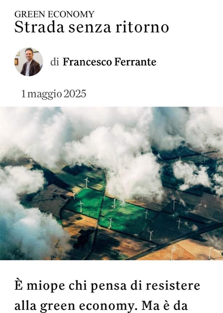 Francesco Ferrante (@franferrante) on Twitter photo Perché quella verso la #decarbonizzazione è una “strada senza ritorno” che però va governata: ne scrivo questo mese sulla mia rubrica su <a href="/Lanuovaecologia/">La Nuova Ecologia</a> lanuovaecologia.it/strada-senza-r…
<a href="/circonomia/">Circonomia</a> <a href="/Kyoto_Club/">Kyoto Club</a> Perché quella verso la #decarbonizzazione è una “strada senza ritorno” che però va governata: ne scrivo questo mese sulla mia rubrica su <a href="/Lanuovaecologia/">La Nuova Ecologia</a> lanuovaecologia.it/strada-senza-r…
<a href="/circonomia/">Circonomia</a> <a href="/Kyoto_Club/">Kyoto Club</a>