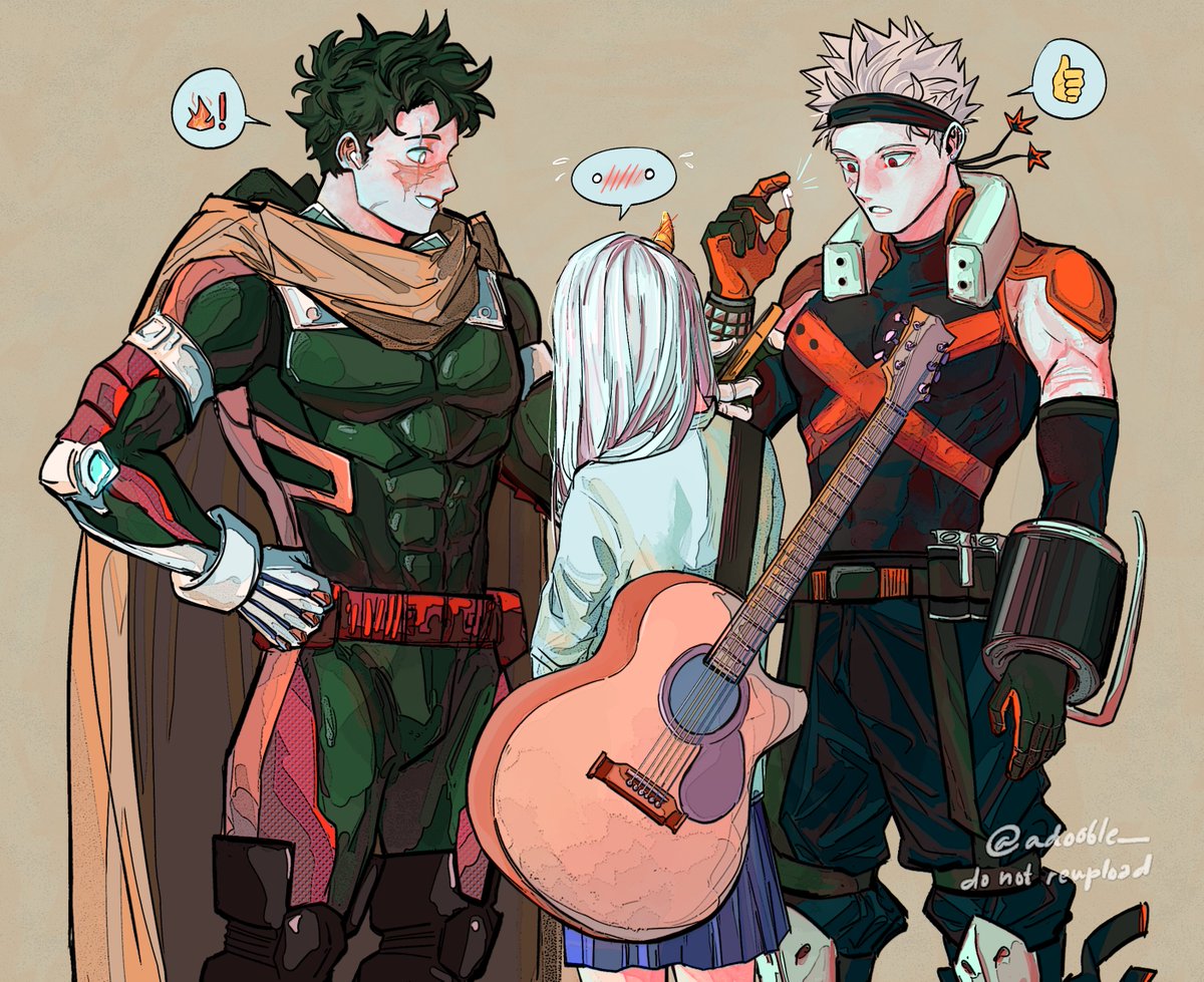 aged-up pro heroes #dkbk supporting their oshi