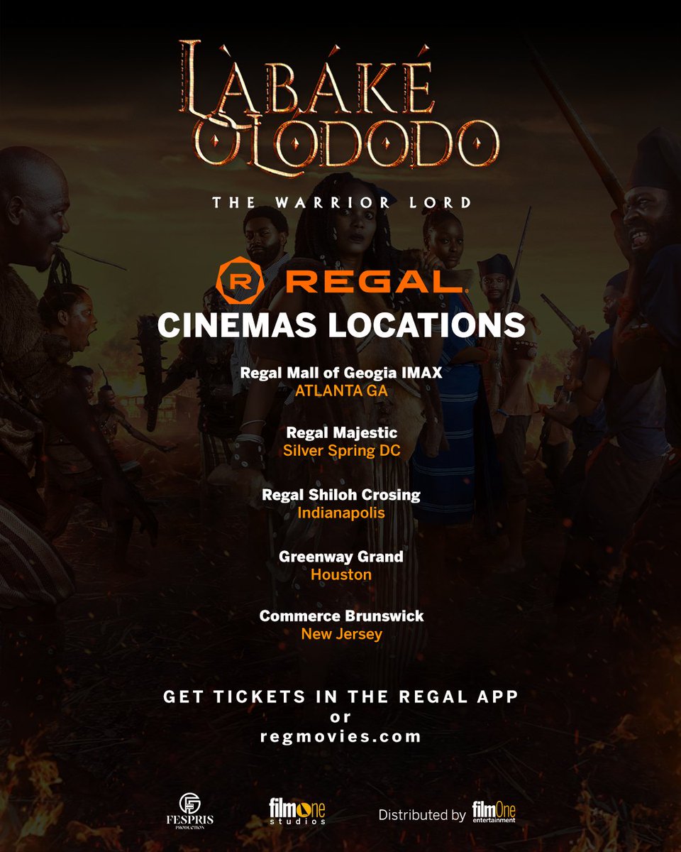 iyaboojo_'s tweet image. LABAKE OLODODO hits cinemas on May 9th, 2025! 📽️
Catch it at:
Regal Cinemas, Regal Mall of Georgia IMAX, Atlanta, GA
Regal Majestic, Silver Spring, DC
Regal Shiloh Crossing, Indianapolis
Greenway Grand, Houston
Commerce, Brunswick, New 

#LabakeOlododo #USAPremiere