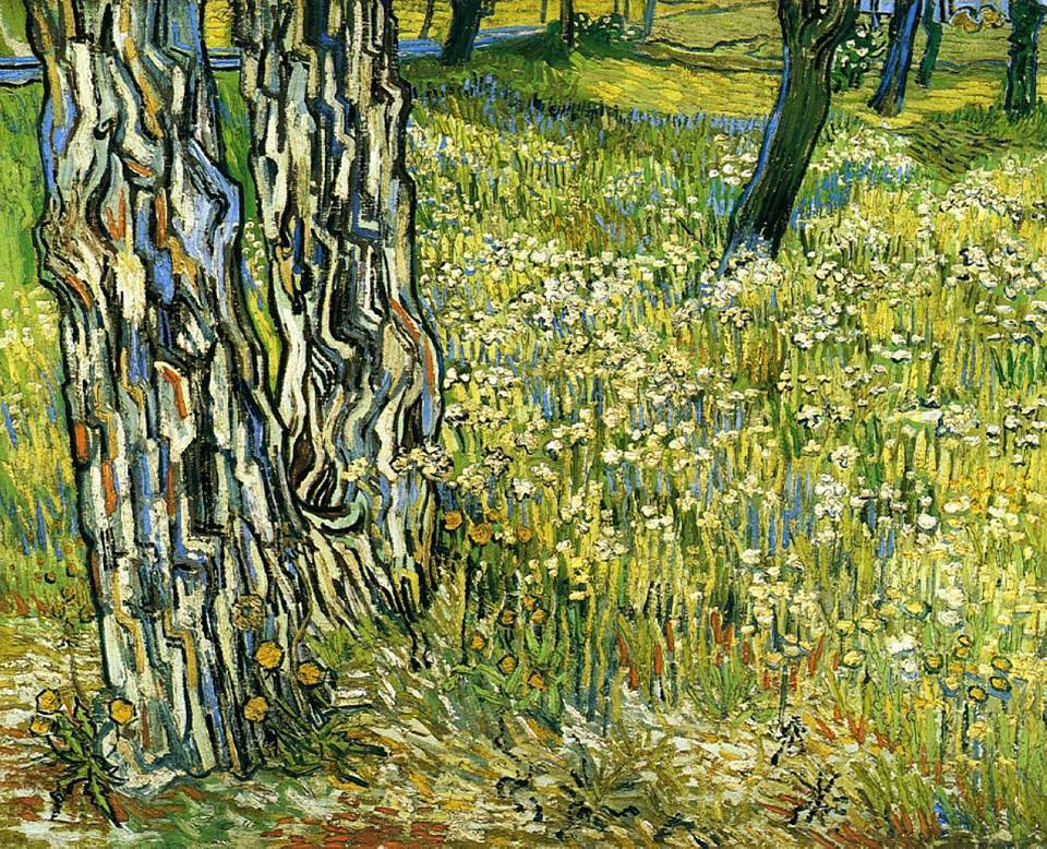 #VanGogh had great love for the most simple of things such as bark on the side of a tree. Yet, in his study of bark he evokes associations with many other things such as: stone, flowing water, lightning in the sky. He was able to see multiplicity in unity or the whole in a part.