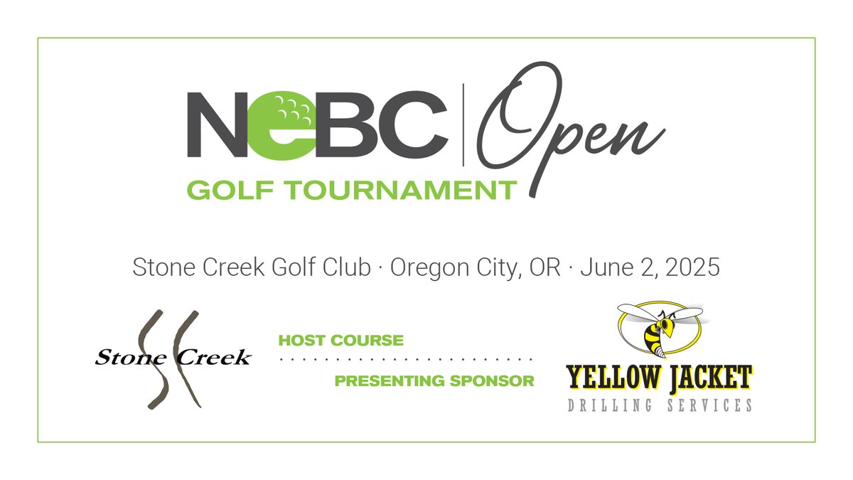 It's golfing season! Our Presenting Sponsor: @yjdrilling
nebc.org/event/nebc-ope…