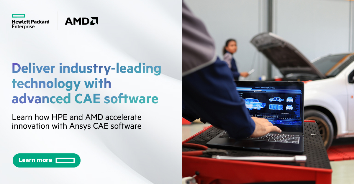 HPE_Alliances's tweet image. Unlock advanced compute and storage technology with top-performing CAE software. Discover how @HPE and @AMD, in collaboration with Ansys, deliver outstanding application performance: hpe.to/601024QAm #HPEAlliances