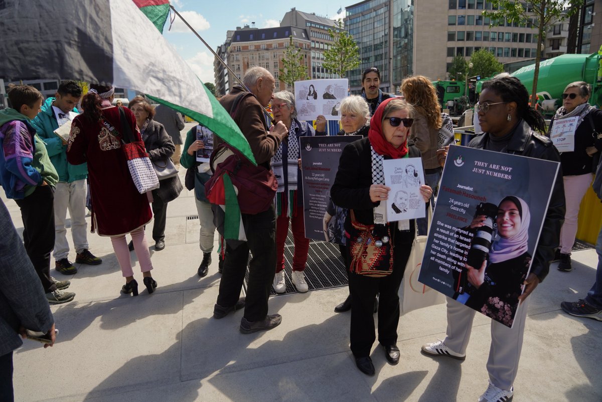📢 Palestinian journalists are not just numbers. We remember them. We demand justice. As part of #WPFD2025, we are calling on #EU institutions to act NOW to stop the killing of Palestinian journalists and media workers. Stop the #mediacide! ✊🏿