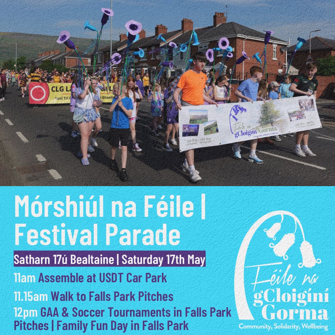 🚨ATRHÚ AMA | CHANGE OF TIME🚨

11am: Festival parade assemble (meet at USDT carpark)

12pm: Sports Tournaments &amp; Family Funday at Falls Park

Bígí linn!

#FNGG25
