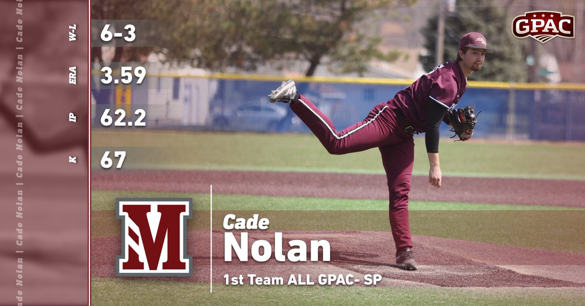 Morningside Baseball (@mside_baseball) on Twitter photo 1st Team All GPAC- SP
Cade Nolan | <a href="/CadeNolan5/">Cade Nolan</a> | JR | Menifee, CA
Cade was a Honorable Mention All GPAC pitcher last season!
#OhWow #RollSide 1st Team All GPAC- SP
Cade Nolan | <a href="/CadeNolan5/">Cade Nolan</a> | JR | Menifee, CA
Cade was a Honorable Mention All GPAC pitcher last season!
#OhWow #RollSide