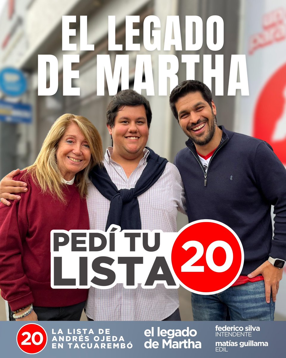 En Tacuarembó, el legado de Martha más vivo que nunca… junto a la Lista 20, experiencia y renovación. ¡Un equipo para la gente!