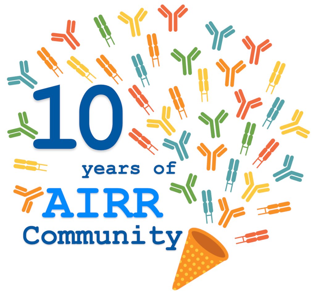 Exciting news! The AIRR Community is turning 10! 🎂 Join us for  Zooming into the Community III, a virtual event featuring scientific  sessions and roundtables focused on 'Specificity'. Let's celebrate  together on on May 21/22, 2025!

 antibodysociety.org/the-airr-commu…