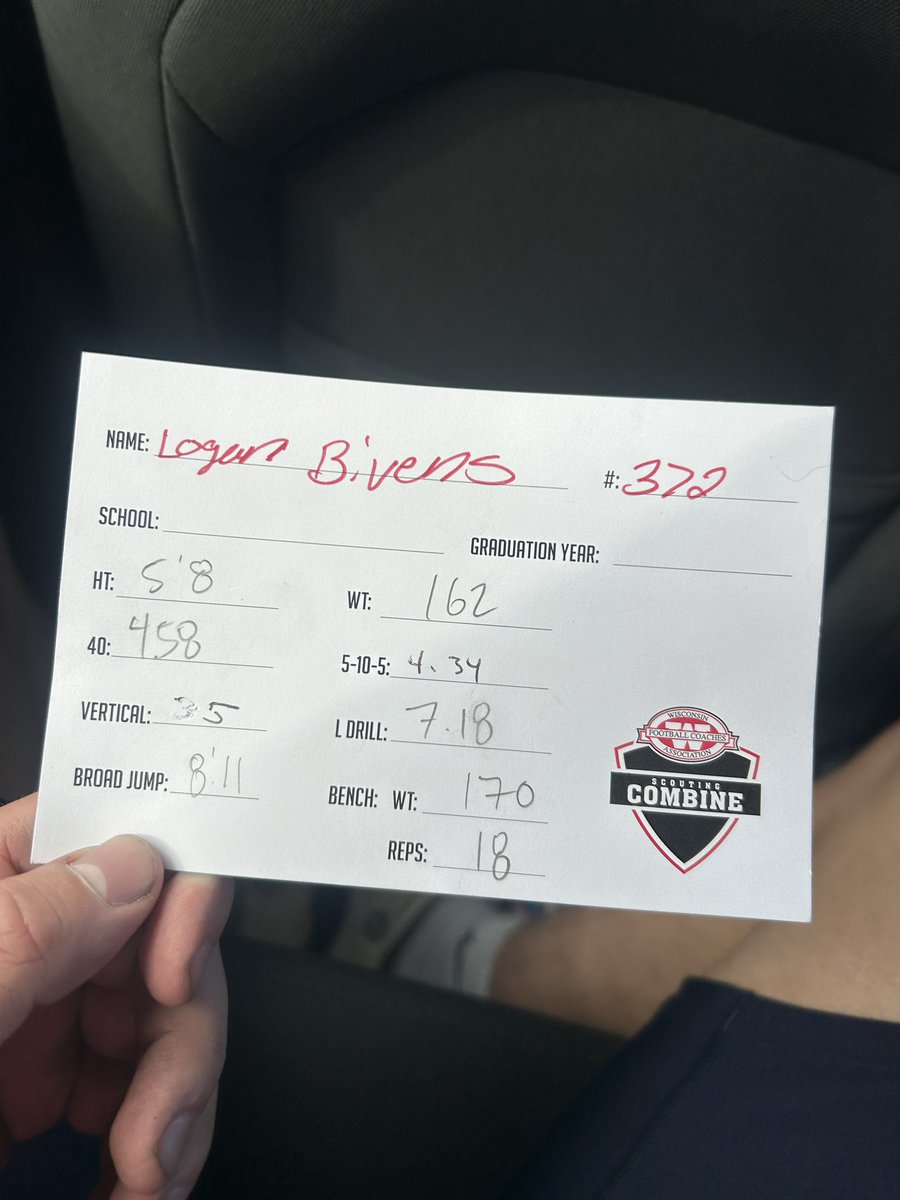 Thank you <a href="/wifca/">WiFCA</a> for giving me the opportunity to compete at your combine
<a href="/CoachChadScott/">Chad Scott</a> <a href="/CoachSpalding_/">Devon Spalding</a> <a href="/KammyDelp_Utah/">Kammy Delp</a> <a href="/coachqganther/">Quinton Ganther</a> <a href="/willshipley2021/">willshipley1</a> <a href="/coachWarnerRB/">Larry Warner</a> <a href="/CoachSamOjuri22/">Coach_Ojuri</a> <a href="/TWintersUGA/">Trevor Winters</a> <a href="/CoachCBW/">Charles Walker</a> <a href="/CoachC_Foster/">Chris Foster</a> <a href="/CoachJCrawford/">Josh Crawford</a> <a href="/DeRailSims/">De'Rail Sims</a> <a href="/UST_Football/">St. Thomas Football</a> <a href="/uwgrantand/">Grant Anderson</a>