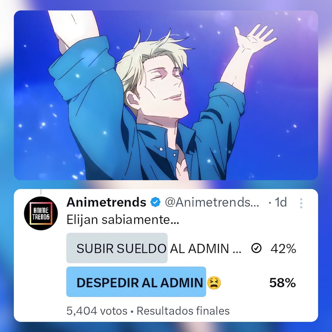 AnimetrendsLA's tweet photo. Su chamba ha llegado a su fin... https://t.co/VBxilDeoyI