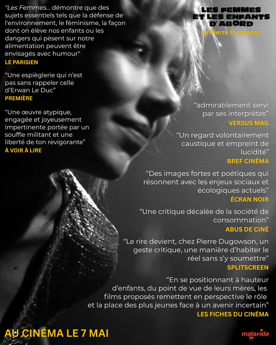 💫 À l'approche de la sortie des 𝐅𝐞𝐦𝐦𝐞𝐬 𝐞𝐭 𝐝𝐞𝐬 𝐞𝐧𝐟𝐚𝐧𝐭𝐬 𝐝'𝐚𝐛𝐨𝐫𝐝 de Pierre Dugowson, la presse s'emballe 💫

10 courts-métrages formidables dès demain au cinéma dans les salles suivantes ! 🤩