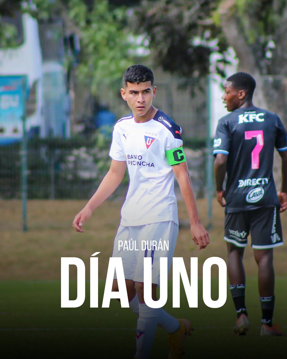 LDU_Oficial's tweet photo. 🙌 El primero de muchos 

Este finde debutó nuestro canterano ✨Paúl Durán✨

#CastaDeCampeón #FormativasLDU https://t.co/KsSJegUbaa