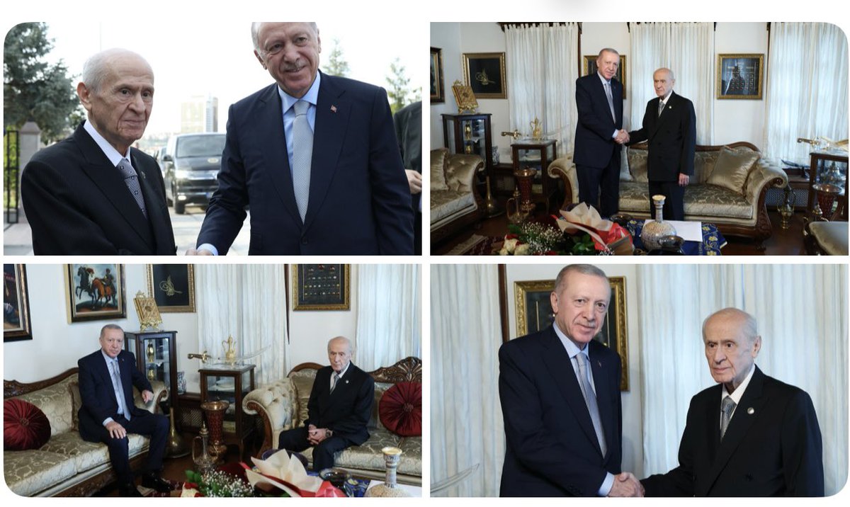 Cumhurbaşkanımız Sayın Recep Tayyip ERDOĞAN, Genel Başkanımız Sayın Devlet BAHÇELİ’yi konutunda ziyaret etti.