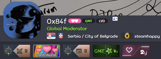 0x84f's tweet photo. my unexpected 5th badge yippee https://t.co/J5iKNGGv6H