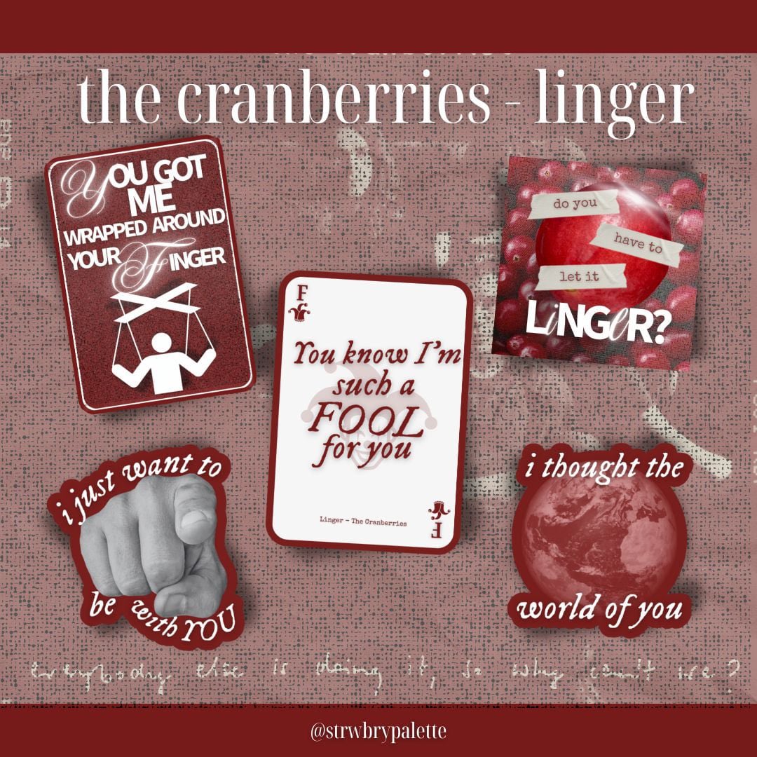 strwbrypalette's tweet photo. ⋆｡ °⋆ do you have to let it linger?~ 🎸

🍒 check out the linger by the cranberries set! 

✮ vinyl stickers: (rainbow or aluminum)
🏷️ — ₱25 each 
🏷️ — ₱110 set (all 5)

✮ glossy stickers
🏷️ — ₱15 each
🏷️ — ₱65 set (all 5)

💌 orders on dms ! <3 https://t.co/gKYjeZcKCL
