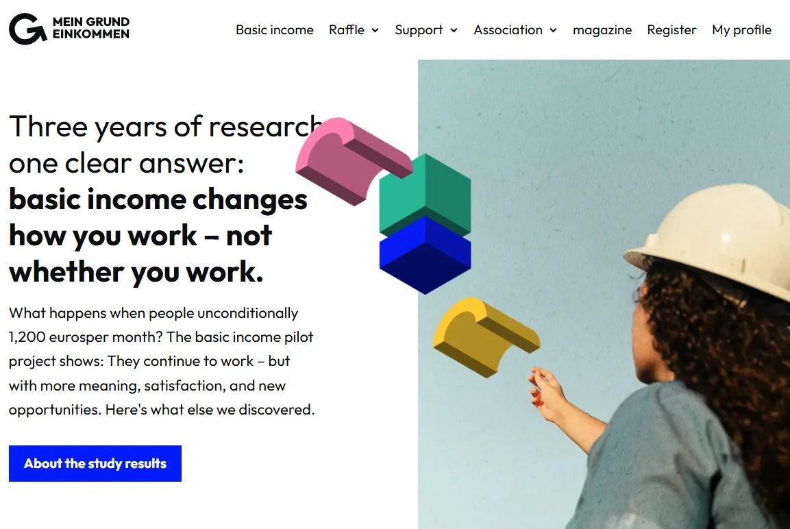 Germany's largest UBI study funded by 200K donors found that

- Everyone kept working, no change in hours
- More enrolled in university
- More job changes (for better work)
- More satisfied with work

This is the data critics love to ignore. Let's dive in.🧵