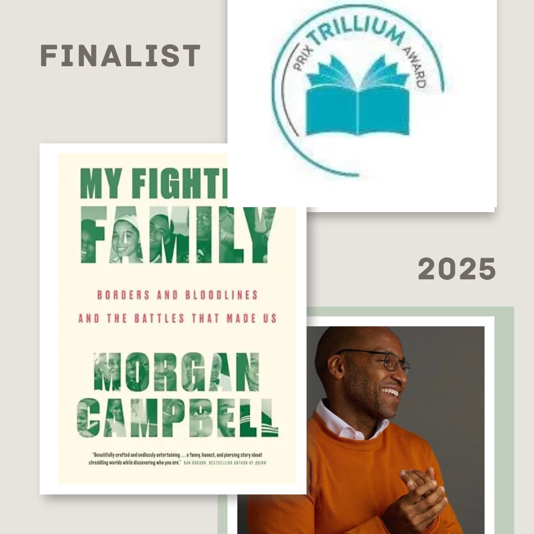 The embargo's up and I can finally share this news with you:

My debut memoir, #MyFightingFamily, is a finalist for the Trillium Book Award. This is a huge deal and I'm thrilled, obviously. Read more at By Morgan Campbell

bymorgancampbell.com/2025/05/06/my-…