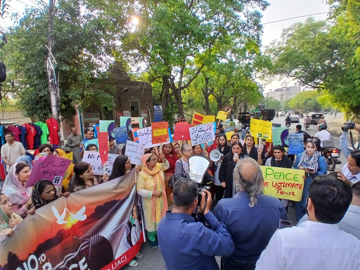 Joint Action Committee for People’s Rights (JAC) organized a rally today in Lahore under the main slogan of ‘No to War and Yes to Peace’. The rally was attended by citizens from across sections of society.
