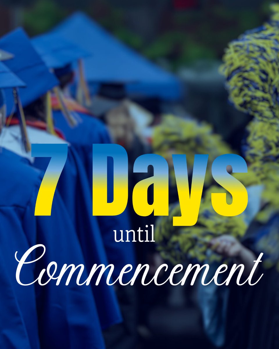 7 days ➡️Commencement Week🎓

widener.edu/commencement for sched, logistics, events, FAQs &amp; more

Chester Schedule:
5/13- 3 pm: <a href="/WUEngineering/">Widener University Engineering</a>
5/14- 10 am: <a href="/widenersba/">Widener School of Business (SBA)</a> + <a href="/WidenerGCS/">Widener University Graduate and Continuing Studies</a>; 3 pm: <a href="/WidenerNursing/">Widener Nursing</a>
5/15- 10 am: Arts &amp; Sciences; 3 pm: <a href="/chhs_amplified/">Widener Univ. College of Health & Human Services</a>
5/16- 3 pm: <a href="/DELawSchool/">Delaware Law School</a>