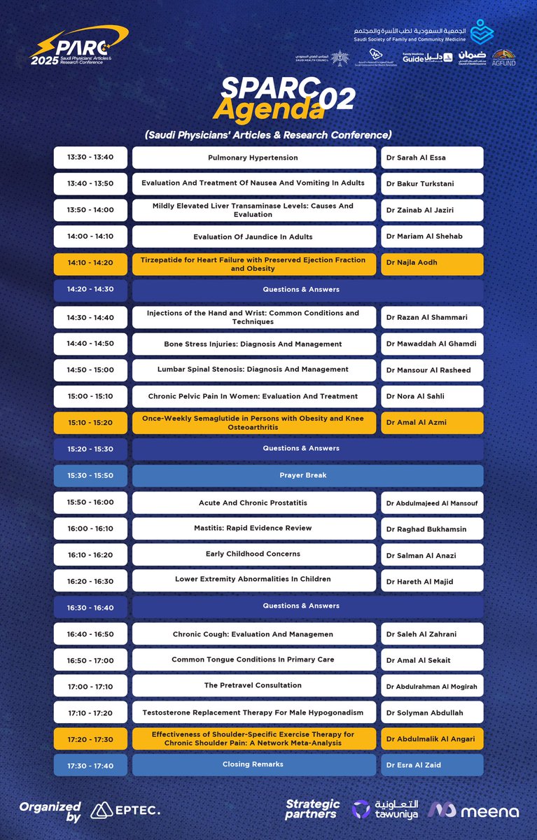 Fmhub_org's tweet photo. Ready to dive into the latest in Family Medicine?

Check out the #SPARC2025 Agenda!
An exciting day packed with 34 article summaries and key research updates awaits you.

Explore the full schedule and don’t miss out!

Registration link: https://t.co/7X5tSfE4vp

#SPARC #SPARC2025 ⚡