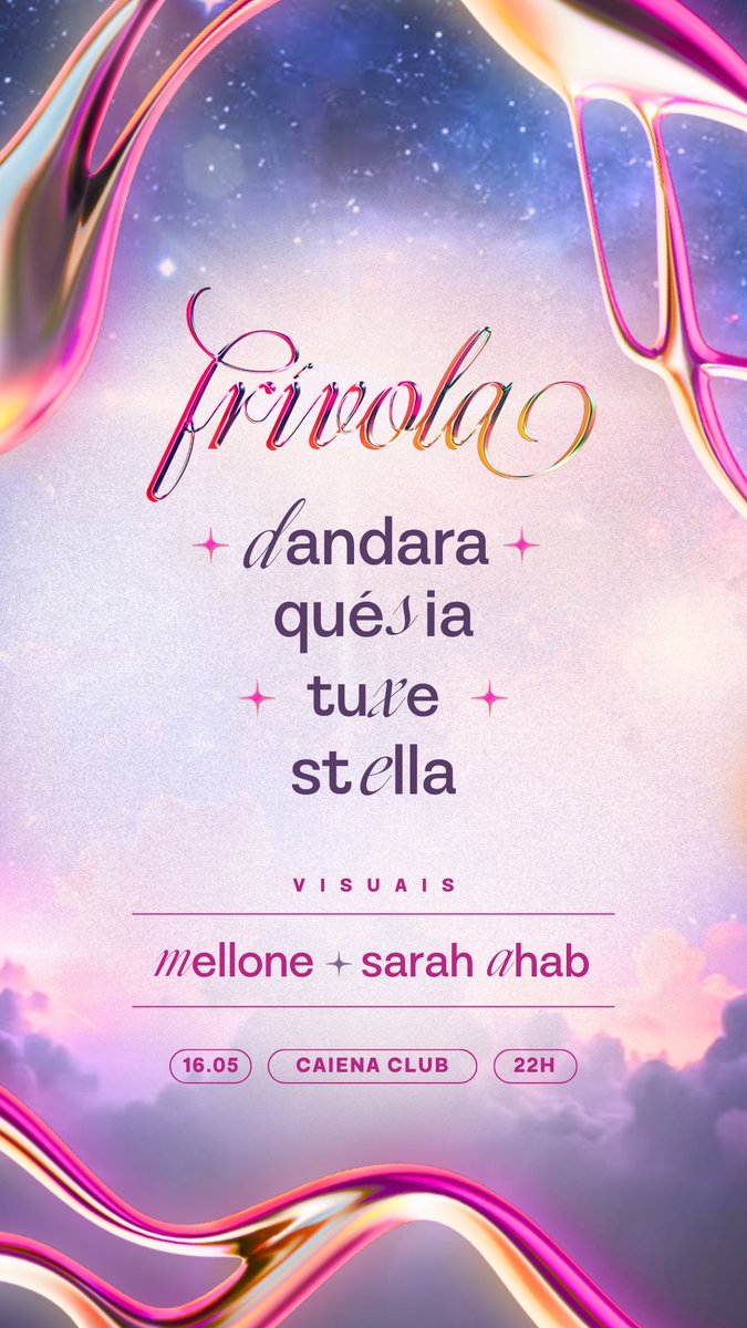 frivolasom's tweet photo. quem mais precisa de uma carona para ver a queda da estrela? 🛵

Quésia e Tuxe estreiam na pista mais brilhante de Aracaju! Em ótima companhia, Mellone e Sarah Ahab chegam junto nos visuais da frívola #04 

✨ 16.05 · 22h · caiena
🌙 Promo R$15 no Sympla
💌 Lista pix/trans via DM https://t.co/feueCugk4W