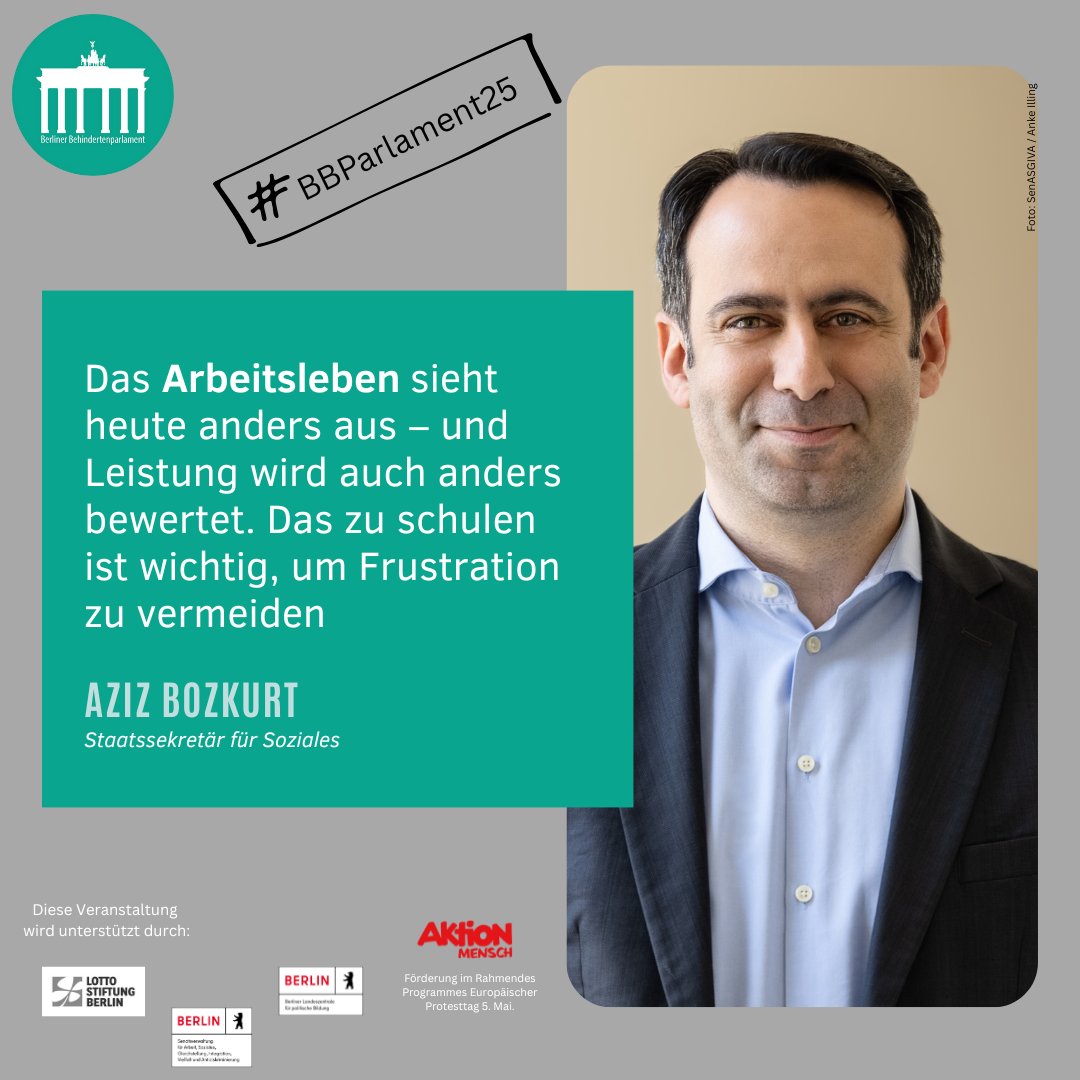 „Das Arbeitsleben sieht heute anders aus – und auch Leistung muss neu gedacht werden.“
Aziz Bozkurt von der <a href="/SenASGIVA/">SenASGIVA</a>  betonte beim Behindertenparlament, wie wichtig inklusive Strukturen im Berufsleben sind. Vom Budget für Arbeit bis hin zu Diversity-Schulungen in Behörden.