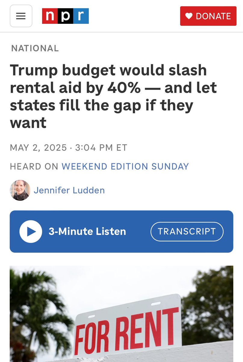 BreakingBrown's tweet photo. In its request for the Department of Housing and Urban Development (HUD), the White House called the current system of federal rental assistance "dysfunctional" and proposed essentially ending Section 8 and other housing voucher programs. https://t.co/E9EmiX7cE2