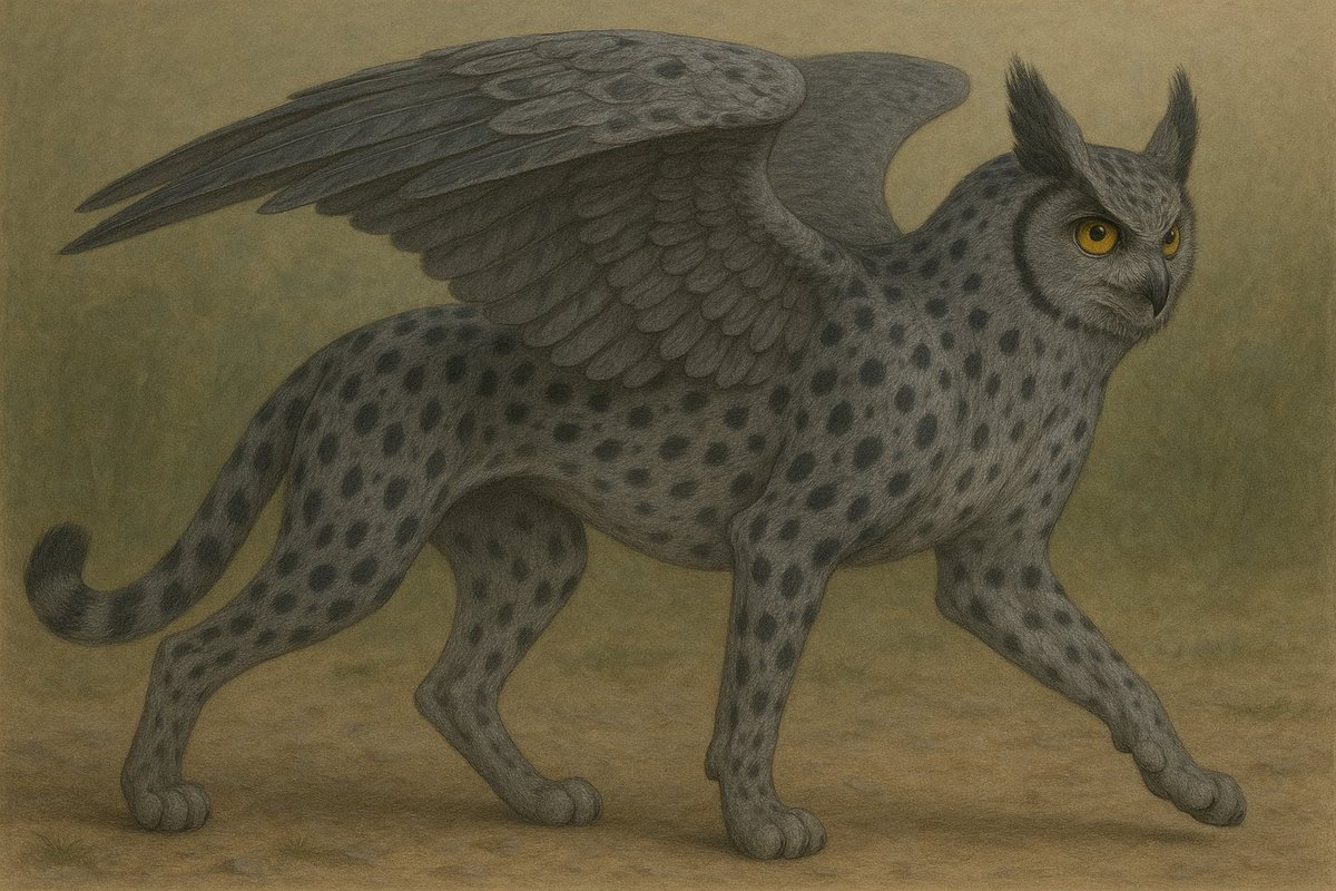 What should I name him? He's a cross between an owl and a cheetah.

Created with AI, if that wasn't obvious.