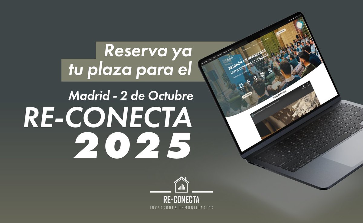 REConectaMadrid's tweet image. 🚨 ¡Re-Conecta 2025 ya tiene fecha!
📆 Nos vemos el 2 de octubre en Madrid
🤝 Inversores, operadores, networking y ponencias top
🍷 Ambiente exclusivo + experiencia gastronómica
🎟️ Reserva tu plaza: re-conecta.com/#apuntate-aqui

#ReConecta2025 #InversiónInmobiliaria