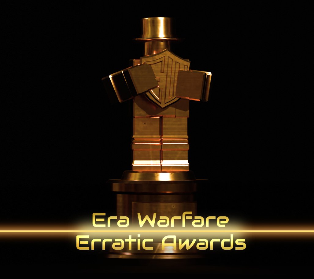 Era Warfare’s Erratic Awards Have Returned!
Want to add this beloved trophy to your inventory or simply show off your talent?

Enter the contest and make your mark!
Join our Discord server for full details:
discord.gg/RVV8pFjACd

This ends on May 26th.