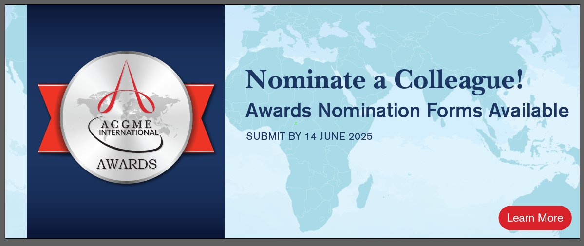 Consider nominating a colleague for the 2026 ACGME International Awards! Learn about the categories and find nomination forms here! acgme-i.org/about-us/acgme…
#GME #MedX #MedEd #PGME #ACGMEI