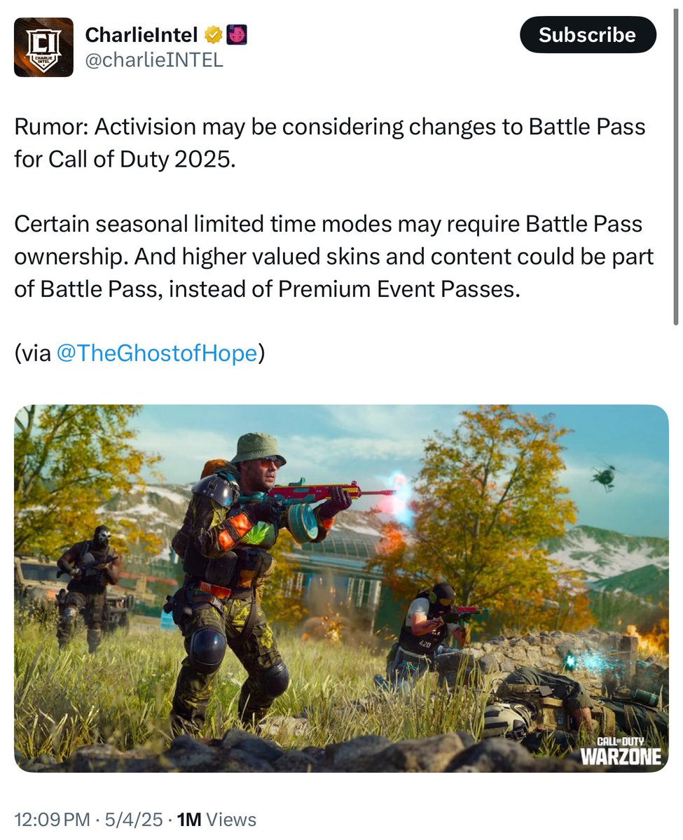 Update: We’ve been told that rumor below of Call of Duty putting limited time modes behind Battle Pass is false. This will not be happening for Call of Duty 2025.