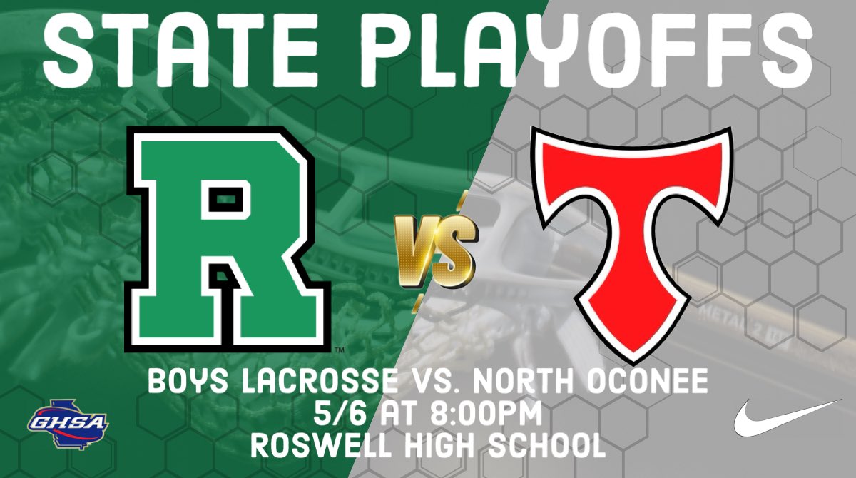 Roswell Athletics (@roswellsports) on Twitter photo <a href="/roswellglax/">Roswell Girls Lacrosse</a> <a href="/RoswellMensLax/">Roswell Lacrosse</a> are at home tonight in the Elite 8. First 50 students with student ID get their tickets paid for through Athletics! <a href="/roswellglax/">Roswell Girls Lacrosse</a> <a href="/RoswellMensLax/">Roswell Lacrosse</a> are at home tonight in the Elite 8. First 50 students with student ID get their tickets paid for through Athletics!
