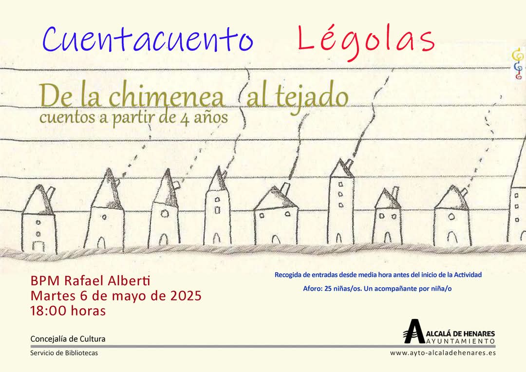Légolas Cuentos (@legolascuentos) on Twitter photo Todo preparado en la BPM Rafael Alberti de <a href="/AytoAlcalaH/">Ayuntamiento de Alcalá de Henares</a> para que de comienzo "De la chimenea al tejado". Vente, lo vamos a pasar de rechupete.
#NarraciónOral
<a href="/culturalcala1/">CulturAlcala</a> Todo preparado en la BPM Rafael Alberti de <a href="/AytoAlcalaH/">Ayuntamiento de Alcalá de Henares</a> para que de comienzo "De la chimenea al tejado". Vente, lo vamos a pasar de rechupete.
#NarraciónOral
<a href="/culturalcala1/">CulturAlcala</a>