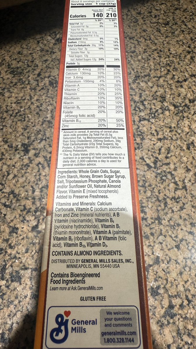 JayByrd2020's tweet image. Really @GeneralMills markets this cereal as heart healthy?! It’s sold at candy stores in European countries. @rfkJrHealth24 why should big corporations be allowed to falsely advertise their products, especially when the number 2 ingredient is SUGAR!? We are a sick nation!