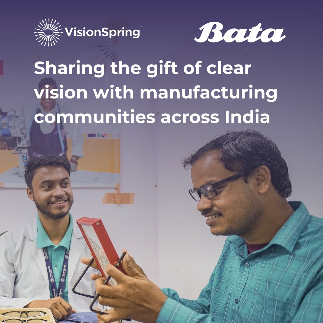 We're proud to partner with <a href="/batashoes/">Bata</a> to bring vision care to garment manufacturing communities across India.

From Delhi, to Bihar, to West Bengal, we’ve screened thousands - boosting livelihoods, confidence, and quality of life.

#EyeHealth #SocialImpact #India