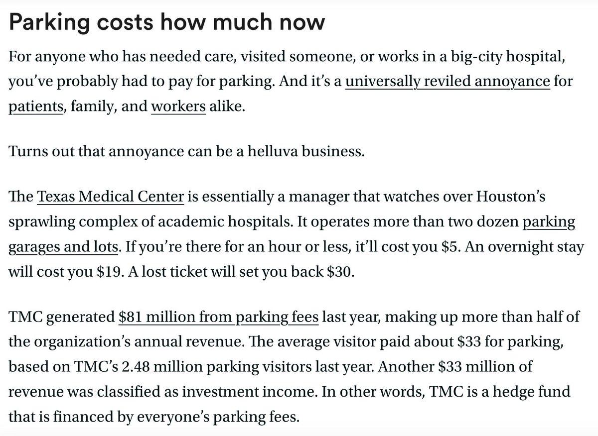 Turns out hospital parking is a helluva business. statnews.com/2025/05/05/aet…