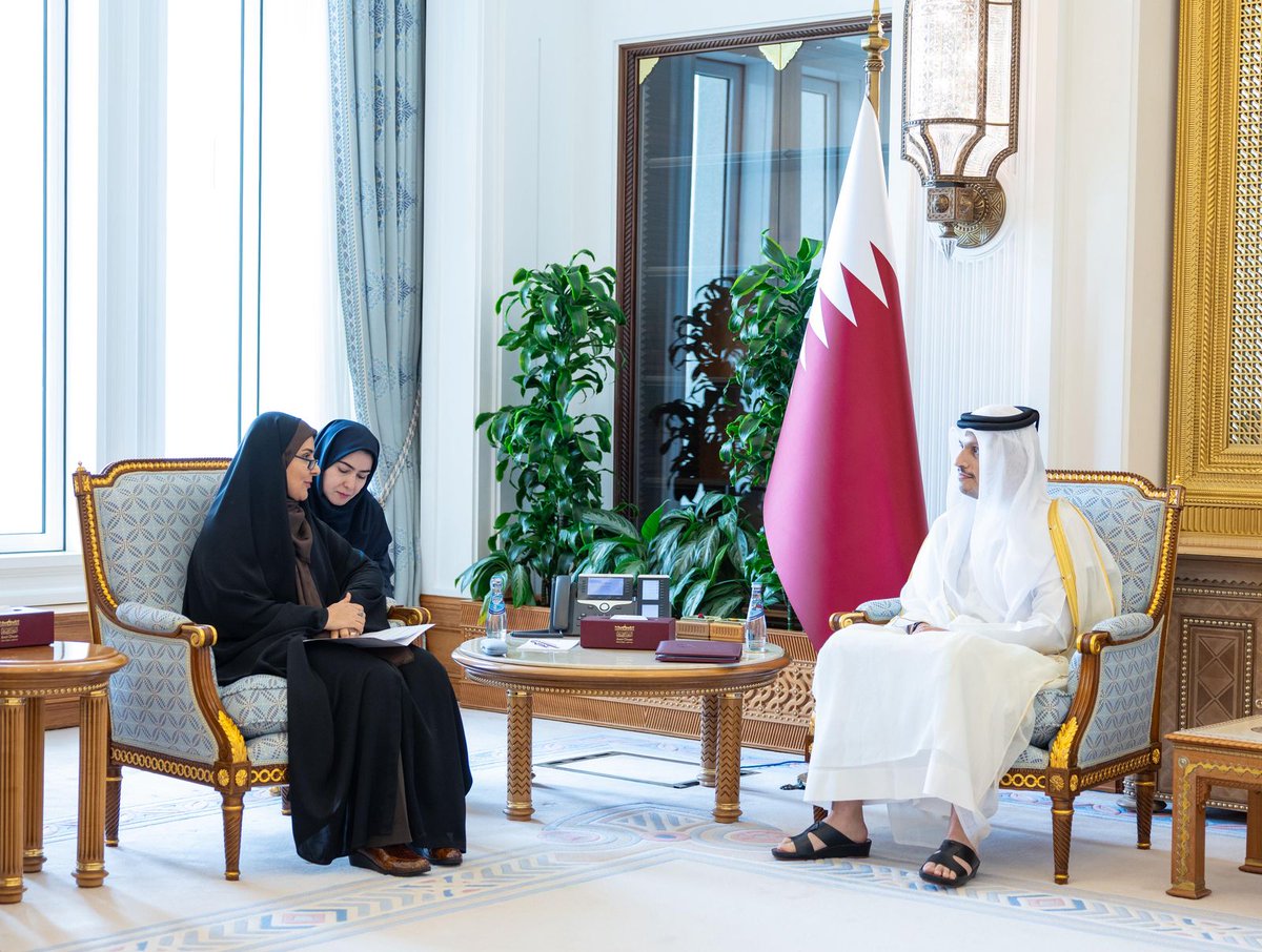 Marsal Qatar English (@marsalqatar_en) on Twitter photo 🇶🇦🇮🇷 | Prime Minister and Minister of Foreign Affairs <a href="/MBA_AlThani_/">محمد بن عبدالرحمن</a> met Iran's Minister of Roads and Urban Development HE Farzaneh Sadegh, discussed bilateral cooperation, as well as several issues of mutual interest.
#MarsalQatar #Qatar #Iran #news 🇶🇦🇮🇷 | Prime Minister and Minister of Foreign Affairs <a href="/MBA_AlThani_/">محمد بن عبدالرحمن</a> met Iran's Minister of Roads and Urban Development HE Farzaneh Sadegh, discussed bilateral cooperation, as well as several issues of mutual interest.
#MarsalQatar #Qatar #Iran #news