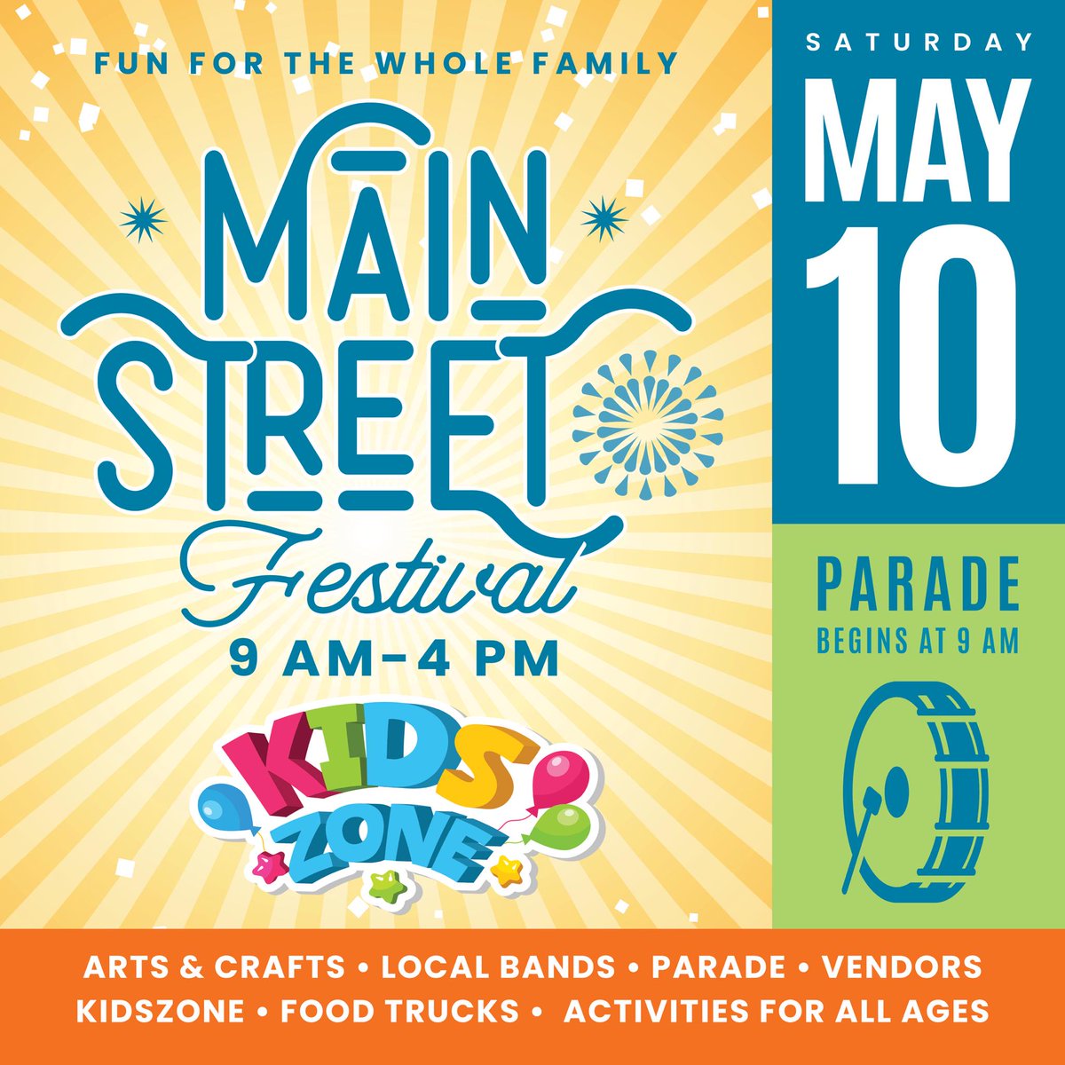 The Laurel Main Street Festival is happening tomorrow, Saturday May 10th from 9am-4pm! There will be vendors, local bands, food trucks, kidzone and more! Join the Laurel Board of Trade for a day of fun! #LaurelMainStreet

For more information, visit: laurelboardoftrade.org/main-street-fe…